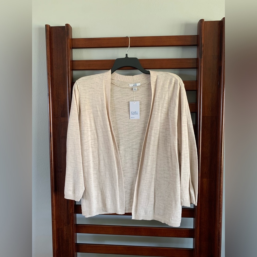 Croft & Barrow® Open-Front Crop Cardigan